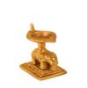 Frienemy Presents Brass Diya with with Elephant Design (Gold_3.9 Inch X 3.9 Inch X 3.9 Inch) #Frienemy-317 view 2