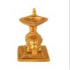 Frienemy Presents Brass Diya with with Elephant Design (Gold_3.9 Inch X 3.9 Inch X 3.9 Inch) #Frienemy-317 view 3
