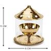 Frienemy Presents Akhand Diya Decorative Brass & Glass Oil Lamp,Tea Light Holder Lantern for Durga Pooja & Diwali-Cylinderical Shaped. (4.8 Inch) #Frienemy-008 view 3