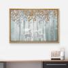 wall26 Canvas Print Wall Art Elk, Deer, Stag Silhouette in Brown Leaf Forest Nature Wilderness Mixed Media Modern Art Rustic Landscape Relax/Calm for Living Room, Bedroom, Office - 16"x24" Natural view 3