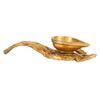 Frienemy Presents Brass Hand Held Puja Aarti Oil Diya with Long Handle (Gold_4 Inch X 7 Inch X 1.5 Inch) #Frienemy-694 view 3