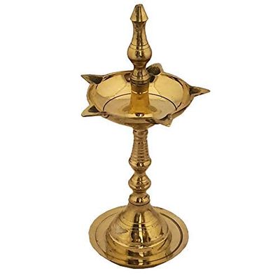 Frienemy Presents Indian Diwali Oil Lamp Pooja Diya Brass Light Puja Decorations Mandir Decoration Items Handmade Table Home Backdrop Decor Lamps Made in Decorative #Frienemy-701