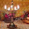 Frienemy Presents Indian Diwali Oil Lamp Pooja Diya Brass Light Puja Decorations Mandir Decoration Items Handmade Table Home Backdrop Decor Lamps Made in Decorative #Frienemy-701 view 2