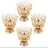 Frienemy Presents Brass Bowl Crystal Diya Round Shape Kamal Deep Akhand Jyoti Oil Lamp for Puja and Home Dcor (Small)(Pack of 4) #Frienemy-828 view 1