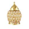 Frienemy Presents Akhand Diya Decorative Brass Oval Shaped Crystal Oil Lamp Tea Light Holder Lantern, 4.5-Inch(Gold and White) #Frienemy-345 view 1