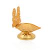 Frienemy Presents Laxmi Ganesha Sitting Diya Deepak Decorative Lakshmi Ganesh Showpiece Metal Gold Plated Oil Lamp for Gifts Corporate Puja- Diwali Puja Gift Gifting #Frienemy-031 view 4