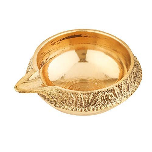 Frienemy Presents Handmade Pure Brass Kuber Diya Puja Brass Oil Lamp Set of 1 Kuber Diya (1.5 Inch) #Frienemy-122