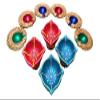 Frienemy Presents Earthen Clay Diya for Diwali Puja, Traditional Handmade Designer Large Diyas/Oil Lamps for Festival & Home Decoration, Multicolour (Set of 10) #Frienemy-775 view 1