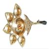 Frienemy Presents |Brass Panch Diya/Arti,Oil Lamp | Panch Aarti for Worship (Length:16 Cm Width: 11 Cm Height: ~ 6 Cm Weight: 210 Gm) #Frienemy-732 view 2