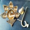 Frienemy Presents |Brass Panch Diya/Arti,Oil Lamp | Panch Aarti for Worship (Length:16 Cm Width: 11 Cm Height: ~ 6 Cm Weight: 210 Gm) #Frienemy-732 view 3