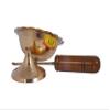 Frienemy Presents Handmade Pure Brass Antique Deisgner Fantastic Dhoop Danni with Wooden Handle - 27 Cm for Diwali, Pooja, Festival-Home Decoration::Set of 1#Frienemy-676 view 4