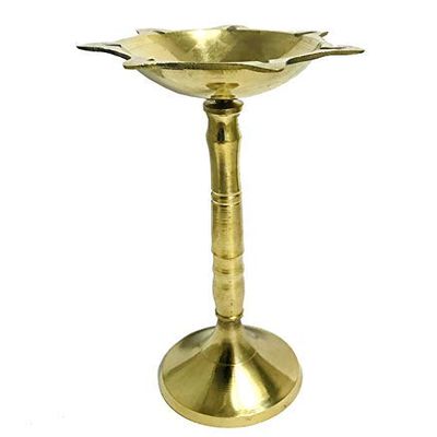 Frienemy Presents Golden Brass Kuber Batti Standing Diya Dia Oil Lamp for Puja Decoration Lightning #Frienemy-607