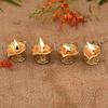 Frienemy Presents Set of 4 Metal Kuber Diya Oil Lamp - Engraved Design Diya for Diwali Puja Lamp - Diya for Puja - Diwali Lights - #Frienemy-740 view 2