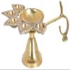 Frienemy Presents Skim Brass Panch Aarti Lamp/Pancharti Diya Oil Lamp/Panch Aarti Jyoti Puja Diya for Diwali-Pack of 1 (6 Inch) #Frienemy-601 view 1