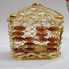 Frienemy Presents Akhand Temple Brass Crystal Diya with Gold Finish/for Puja Diya/Decoration Dia for Pooja Akhand Stylish Diya Assurance. #Frienemy-790