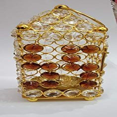 Frienemy Presents Akhand Temple Brass Crystal Diya with Gold Finish/for Puja Diya/Decoration Dia for Pooja Akhand Stylish Diya Assurance. #Frienemy-790