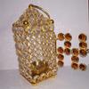 Frienemy Presents Akhand Temple Brass Crystal Diya with Gold Finish/for Puja Diya/Decoration Dia for Pooja Akhand Stylish Diya Assurance. #Frienemy-790 view 2