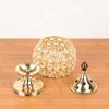 Frienemy Presents Akhand Diya Decorative Brass Crystal Oil Tea Light Holder Lantern Oval Shape Puja Lamp (Gold, Small) #Frienemy-656 view 1