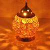 Frienemy Presents Akhand Diya Decorative Brass Crystal Oil Tea Light Holder Lantern Oval Shape Puja Lamp (Gold, Small) #Frienemy-656 view 4