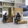 UOOD Heavy Duty Bookends,Stainless Steel Book End,Creative Metal Book Shield for Home Office Library Decoration view 2
