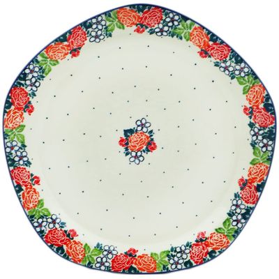 Polmedia Polish Pottery Lunch Plate - Spring's Arrival Pattern Handmade in Boleslawiec Poland by Ceramika Artystyczna + Certificate of Authenticity