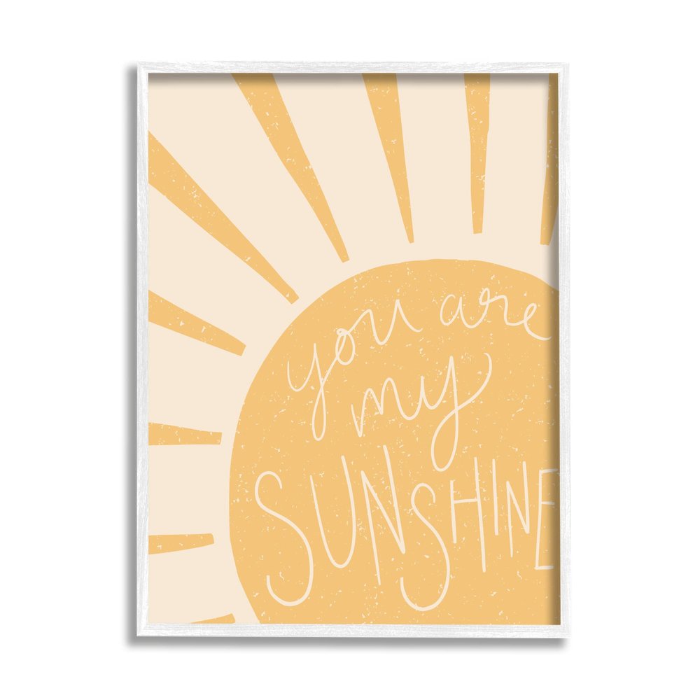Stupell Industries You Are My Sunshine Simplistic Sun Beam Rays, Design by Heather McLaughlin