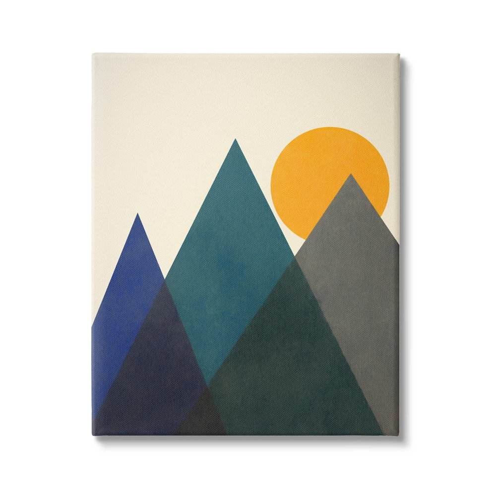 Stupell Industries Summer Sun Appalachian Mountains Bold Mod Shapes, Design by Daniel Sproul
