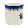 Polmedia Polish Pottery Utensil Jar UNIKAT - Royal Teddy Pattern Handmade in Boleslawiec Poland by Ceramika Artystyczna + Certificate of Authenticity view 1