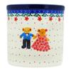 Polmedia Polish Pottery Utensil Jar UNIKAT - Royal Teddy Pattern Handmade in Boleslawiec Poland by Ceramika Artystyczna + Certificate of Authenticity view 3