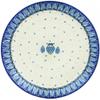 Polmedia Polish Pottery Dinner Plate UNIKAT - Pastel Hooter Pattern Handmade in Boleslawiec Poland by Ceramika Artystyczna + Certificate of Authenticity view 1