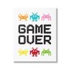 Stupell Industries Game Over Phrase Retro Pixel Monster Sprites, Design by Jennifer McCully 30 x 40 view 1