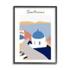 Stupell Industries Coastal Cliff Town Santorini Minimalistic Travel Illustration, Design by Melissa Wang view 1