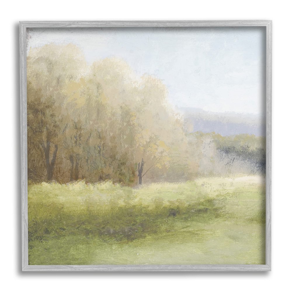Stupell Industries Misty Trees Peaceful Countryside Soft Brush Impressionist Painting, Design by Michael Macron