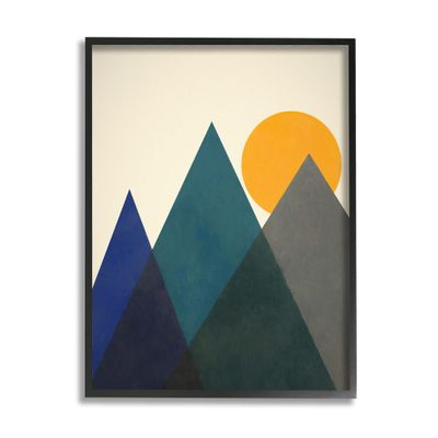 Stupell Industries Summer Sun Appalachian Mountains Bold Mod Shapes, Design by Daniel Sproul