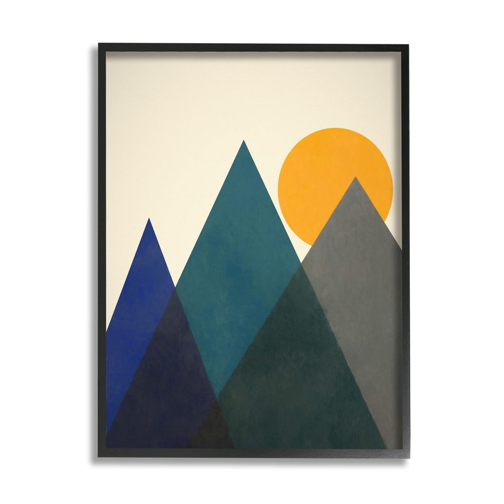 Stupell Industries Summer Sun Appalachian Mountains Bold Mod Shapes, Design by Daniel Sproul
