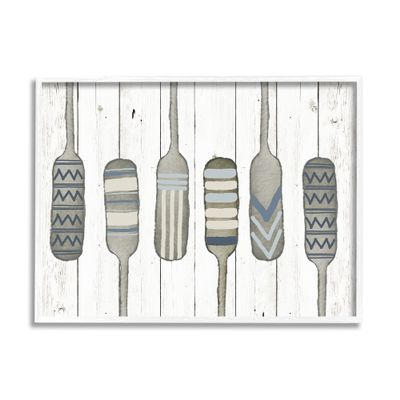 Stupell Industries Water Poles Geometric Patterned Canoe Paddle Oars, Design by Andi Metz