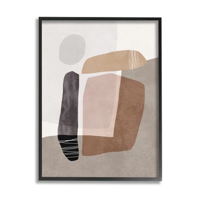 Stupell Industries Overlapped Earth Transparent Solid Polygons Contemporary Art, Design by Nina Blue
