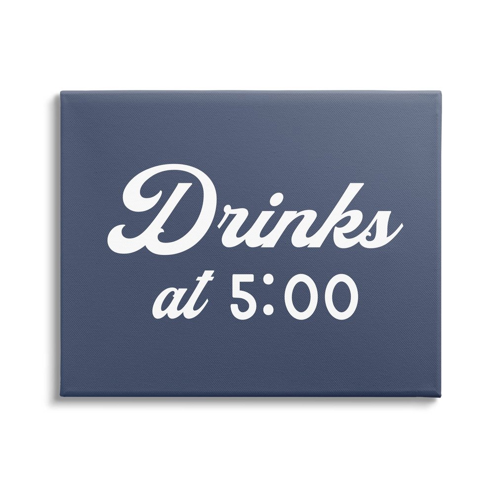 Stupell Industries Drink at Five Fun Nautical Party Sign, Design by Daphne Polselli