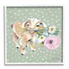 Stupell Industries Attentive Buckling Goat Offering Flowers Studded Backdrop, Design by Jessica Mingo view 1