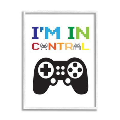 Stupell Industries I'm In Control Phrase Old School Pixelated Video Game Sign, Design by Jennifer McCully