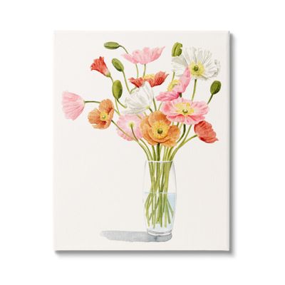 Stupell Industries Vivid Poppies Glass Floral Bouquet Arrangement, Design by Grace Popp