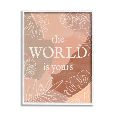 Stupell Industries World Is Yours Monstera Plant Boho Blocked Shapes, Design by Natalie Carpentieri