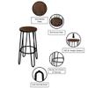 24-Inch Bar Stools - Backless Barstools with Hairpin Legs, Wood Seat - Kitchen or Dining Room - Modern Farmhouse Barstools by Lavish Home (Set of 4) view 4