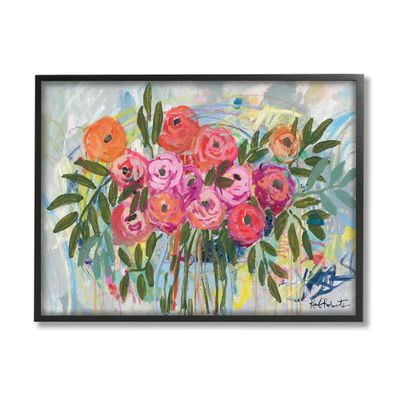 Stupell Industries Abstract Rotary Spring Flower Roses Shabby Chic Painting, Design by Kait Roberts