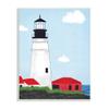 Stupell Industries Tower Port Lighthouse Coastal Architectural Beacon Red House, Design by Emily Cromwell view 1