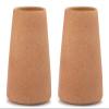 Simple Vase for Flowers Plants, Matte Vases for Modern Table Shelf Home Decor Wedding Boho Decor, 6" H Frosted Elegant Ceramic Vase for Pampas Grass Fluffy Stem Bouquet Lavender Flowers (Brown, 2) view 1