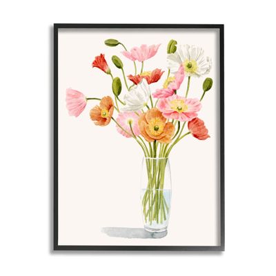 Stupell Industries Vivid Poppies Glass Floral Bouquet Arrangement, Design by Grace Popp