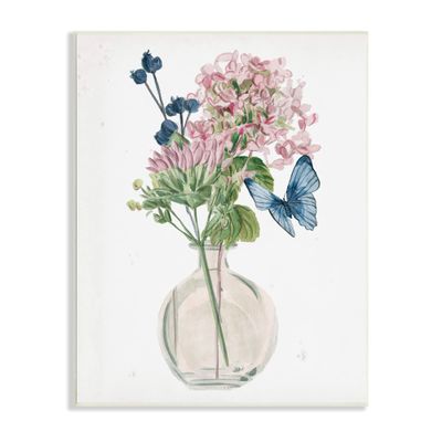 Stupell Industries Assorted Corn Lilies Flower Blossoms Butterfly Bouquet, Design by Melissa Wang