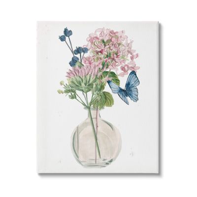 Stupell Industries Assorted Corn Lilies Flower Blossoms Butterfly Bouquet, Design by Melissa Wang