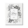 Stupell Industries Stay Awhile Phrase Country Herb Foliage Border, Design by Elizabeth Tyndall view 1